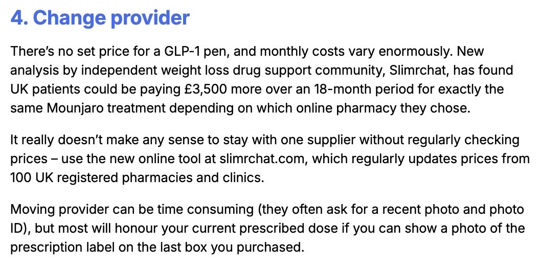Daily Mail SlimrChat Mounjaro price comparison